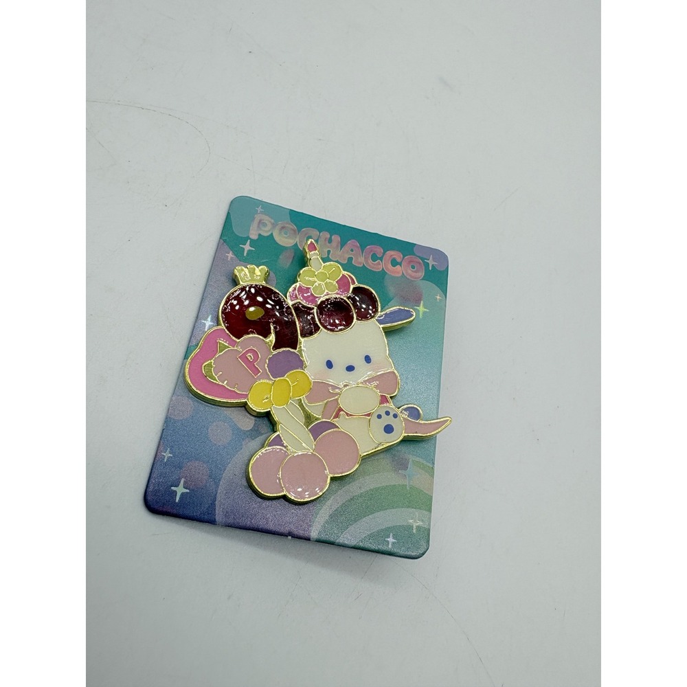 Sanrio Miniso Pochacco Enamel Pin Dessert Theme Gold Tone Kawaii Lapel Pin J252